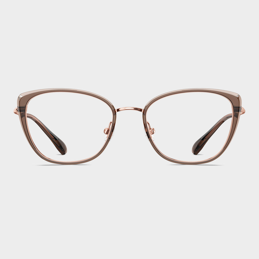 Rose gold/ Transparent brown