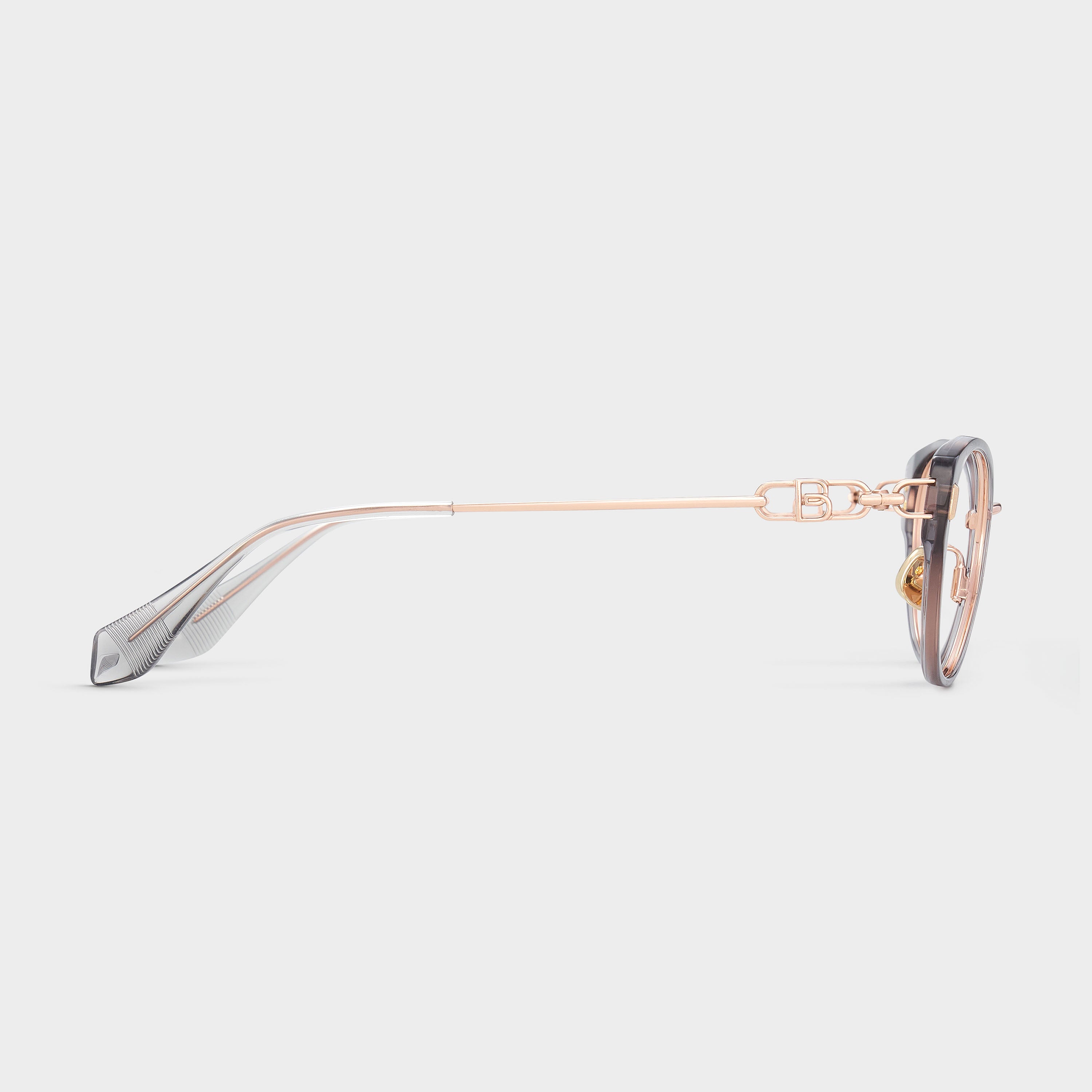 Transparent Light Grey/Rose Gold