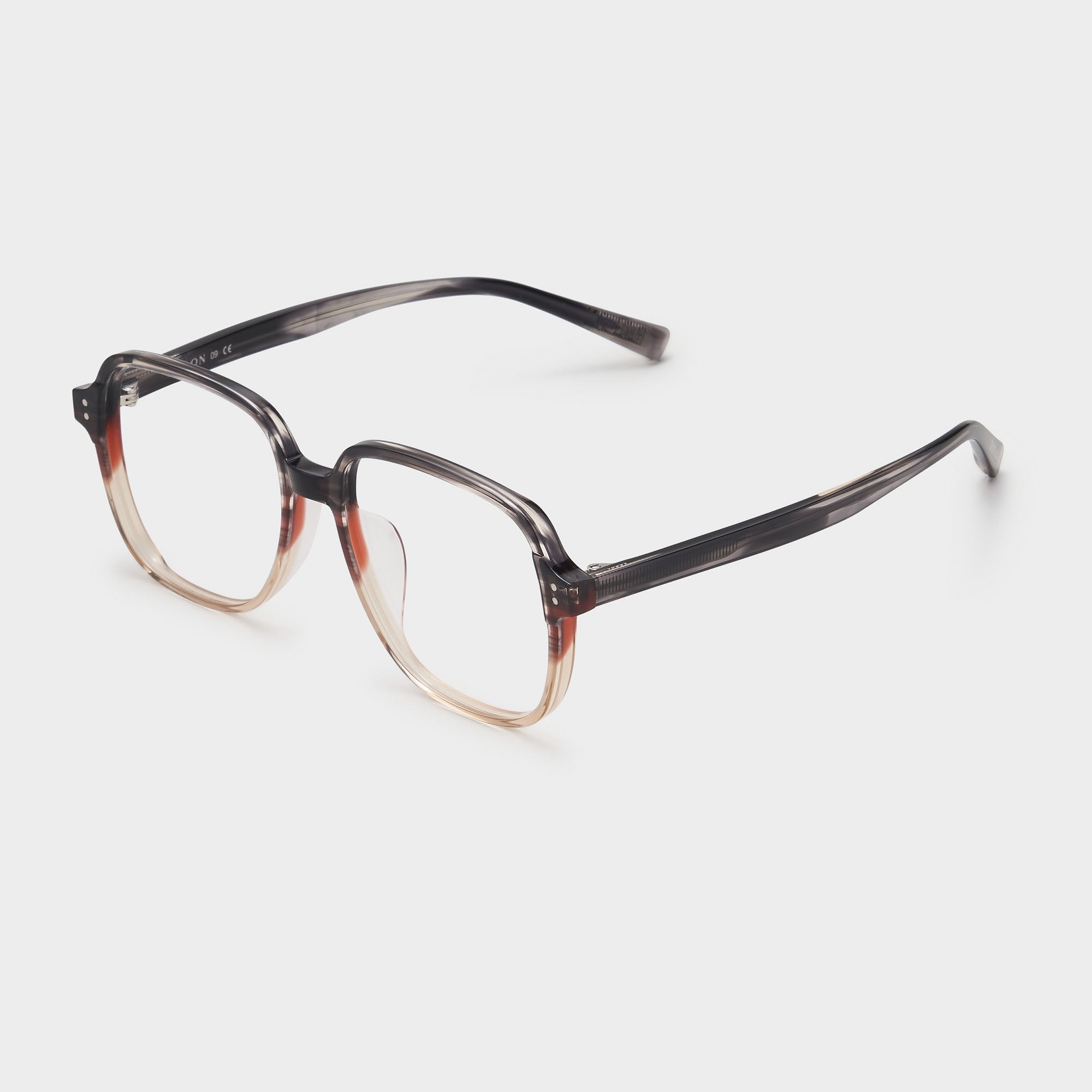 Grayish Red/Transparent dark brown