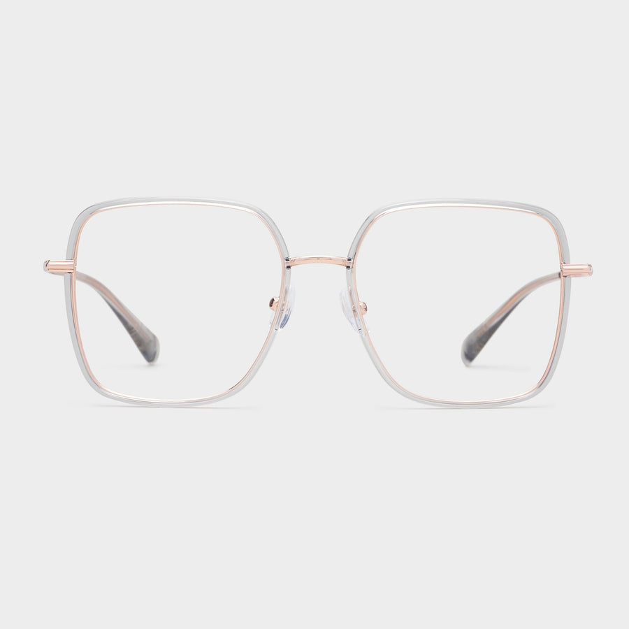 Transparent light grey / Rose gold