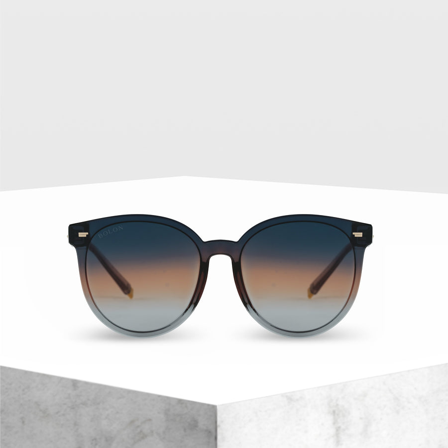 Blue Orange Gray Gradient