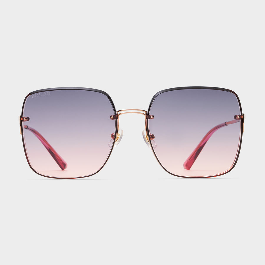 Gray Purple -Transparent Pink Gradient