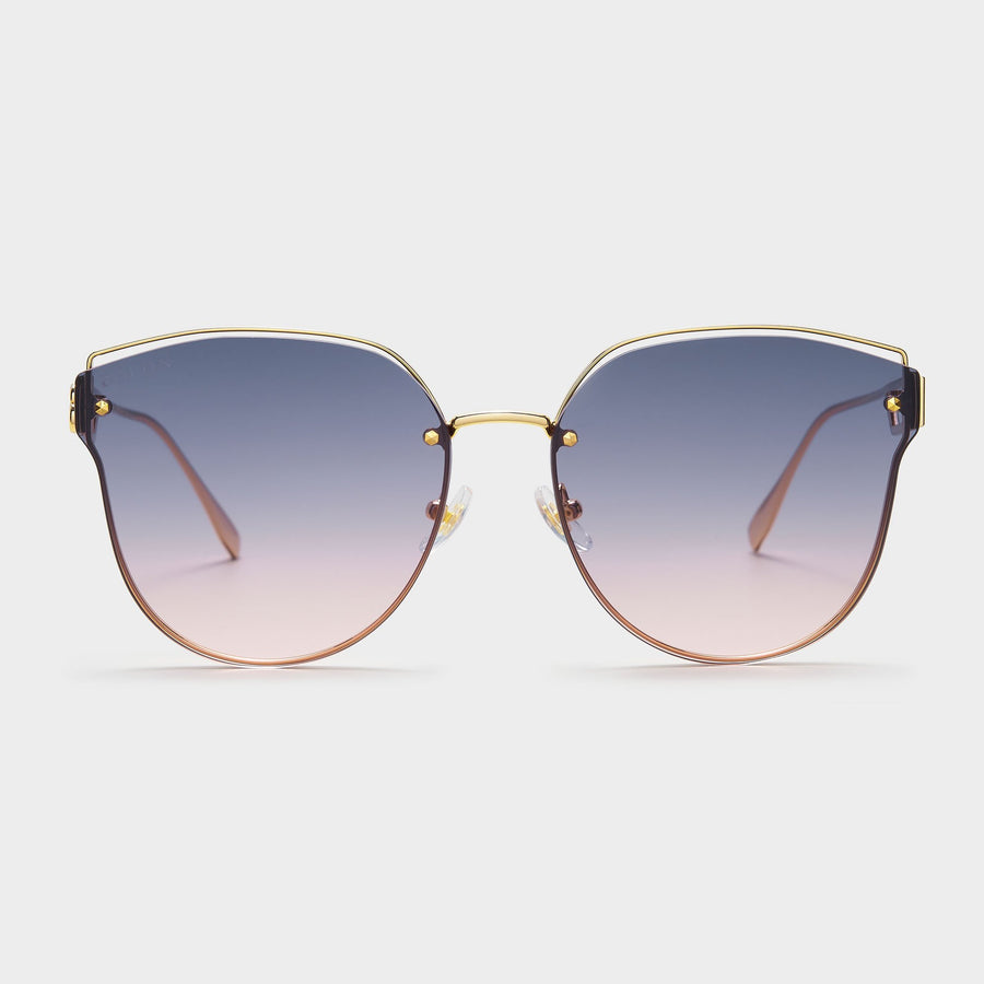 Grayish Blue/Transparent Pink