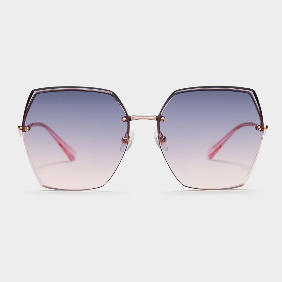 Grayish Blue/Transparent Pink