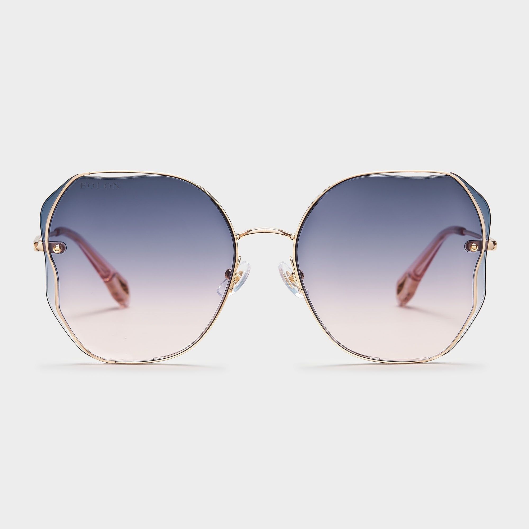 Grayish Blue/Transparent Pink